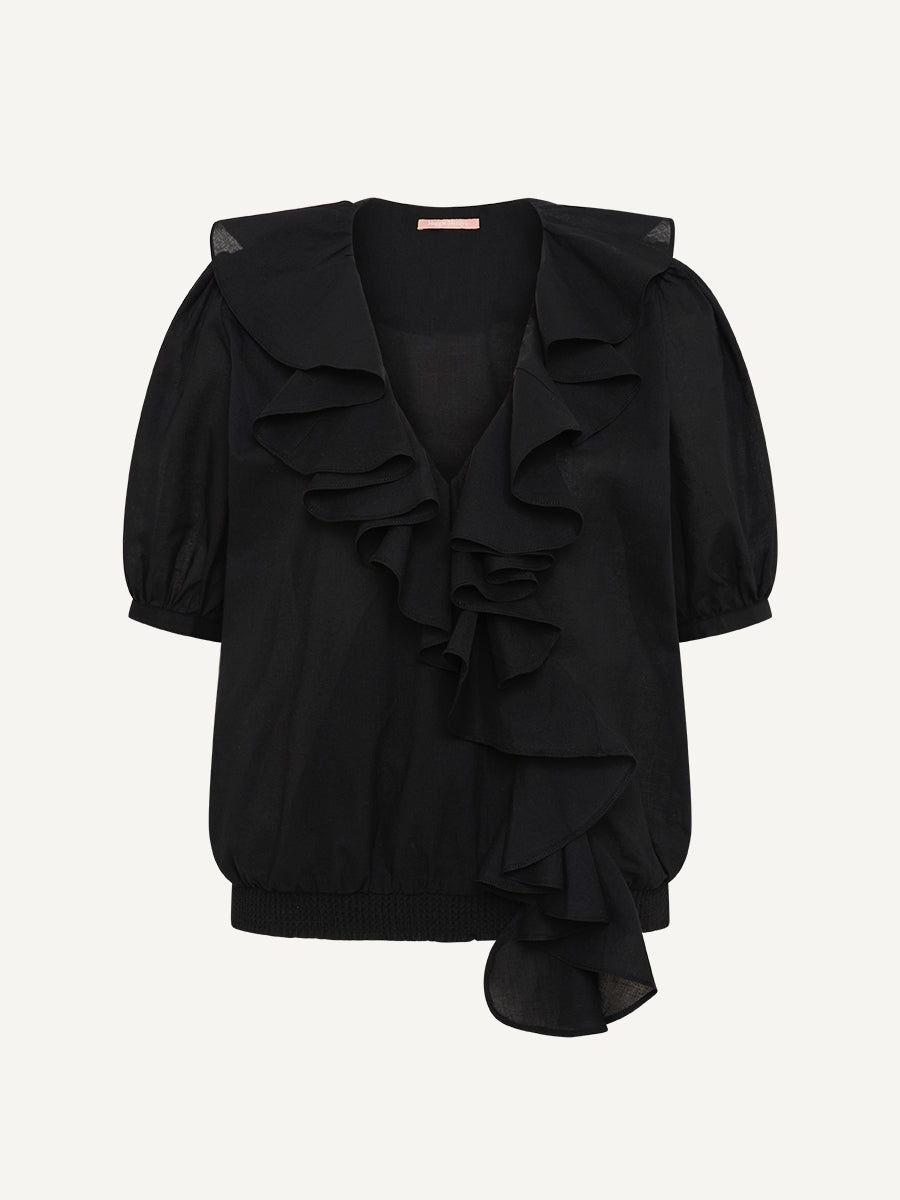 Keep Your Edges Soft Short-Sleeve Blouse