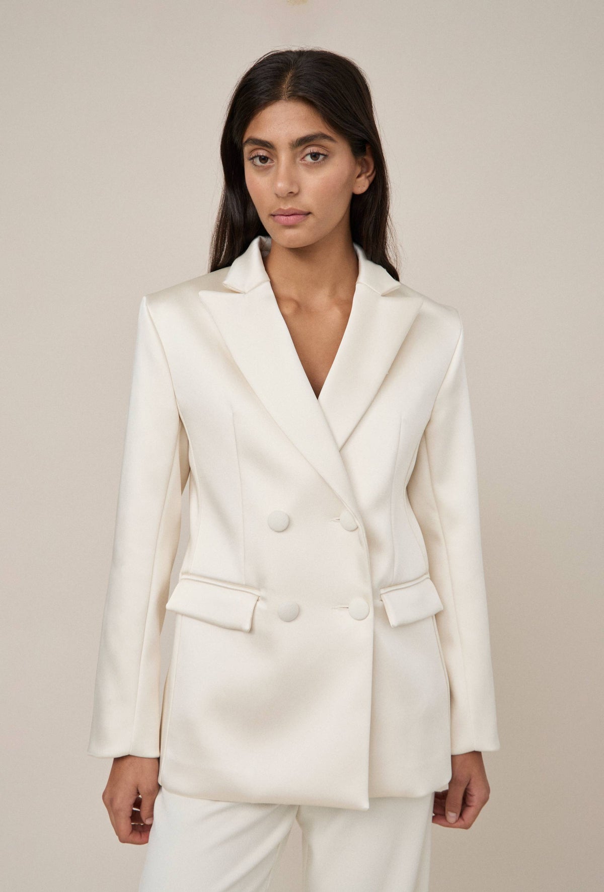 Satin Tuxedo Blazer