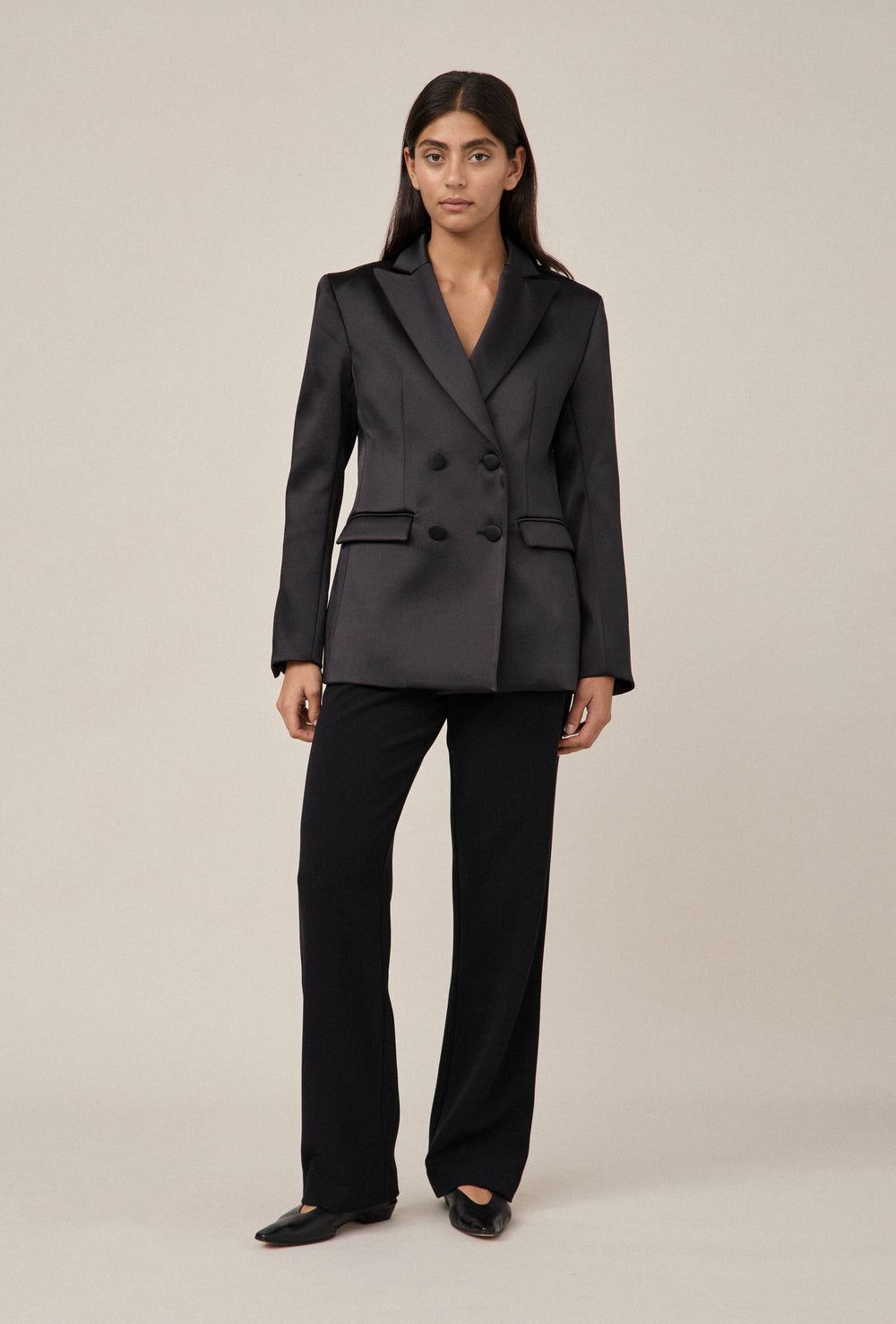 Satin Tuxedo Blazer